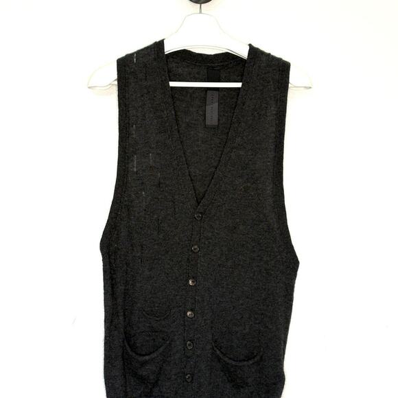 Isabel Benenato AW11 Cashmere Cardigan Vest L - Picture 2 of 8